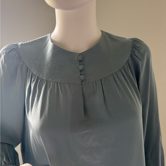 MCM VINTAGE Elegant Blue Long Sleeve Dress - Picture 5 of 12